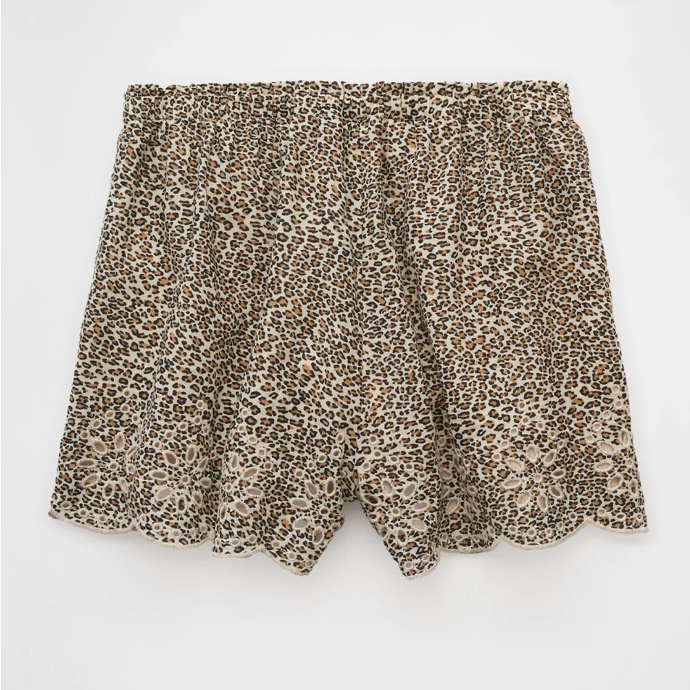 AE Leopard Print High Waisted Shorts NWT Small Elastic Waist Flowy